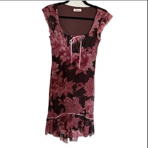 VTG Speechless Womens Babydoll Slinky Dress Floral Coquette Sz M Y2K Glam Chic